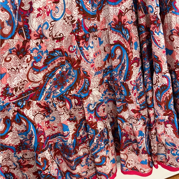 SOFT SURROUNDINGS Kara Paisley Tiered Boho Dress - size L - Picture 5 of 10